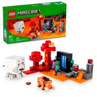 LEGO Minecraft A Emboscada no Portal do Nether 352 Peças 21255 - 1