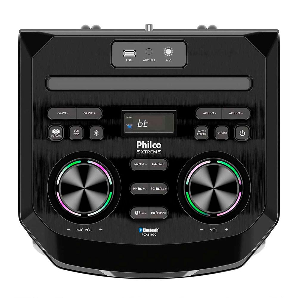 Caixa de Som Amplificada Philco PCX21000 Exbass Bluetooh LED 2100W - 6