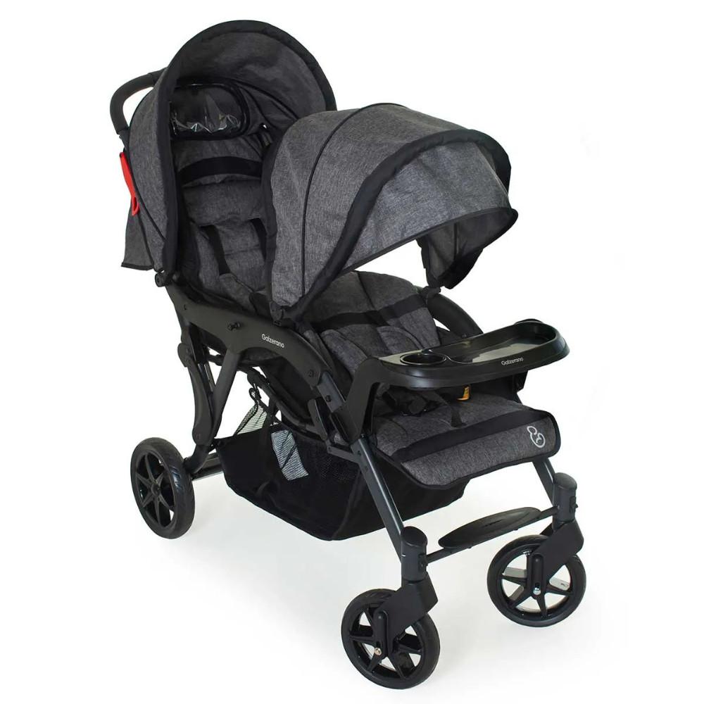Carrinho Bebê Gemeos Doppio Galzerano Grafite - 2