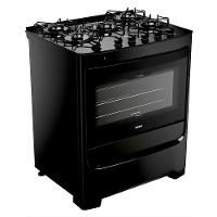 Fogão Consul 5 Bocas CFS5VBE Preto com Mesa de Vidro