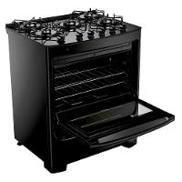 Fogão Consul 5 Bocas CFS5VBE Preto com Mesa de Vidro - 5