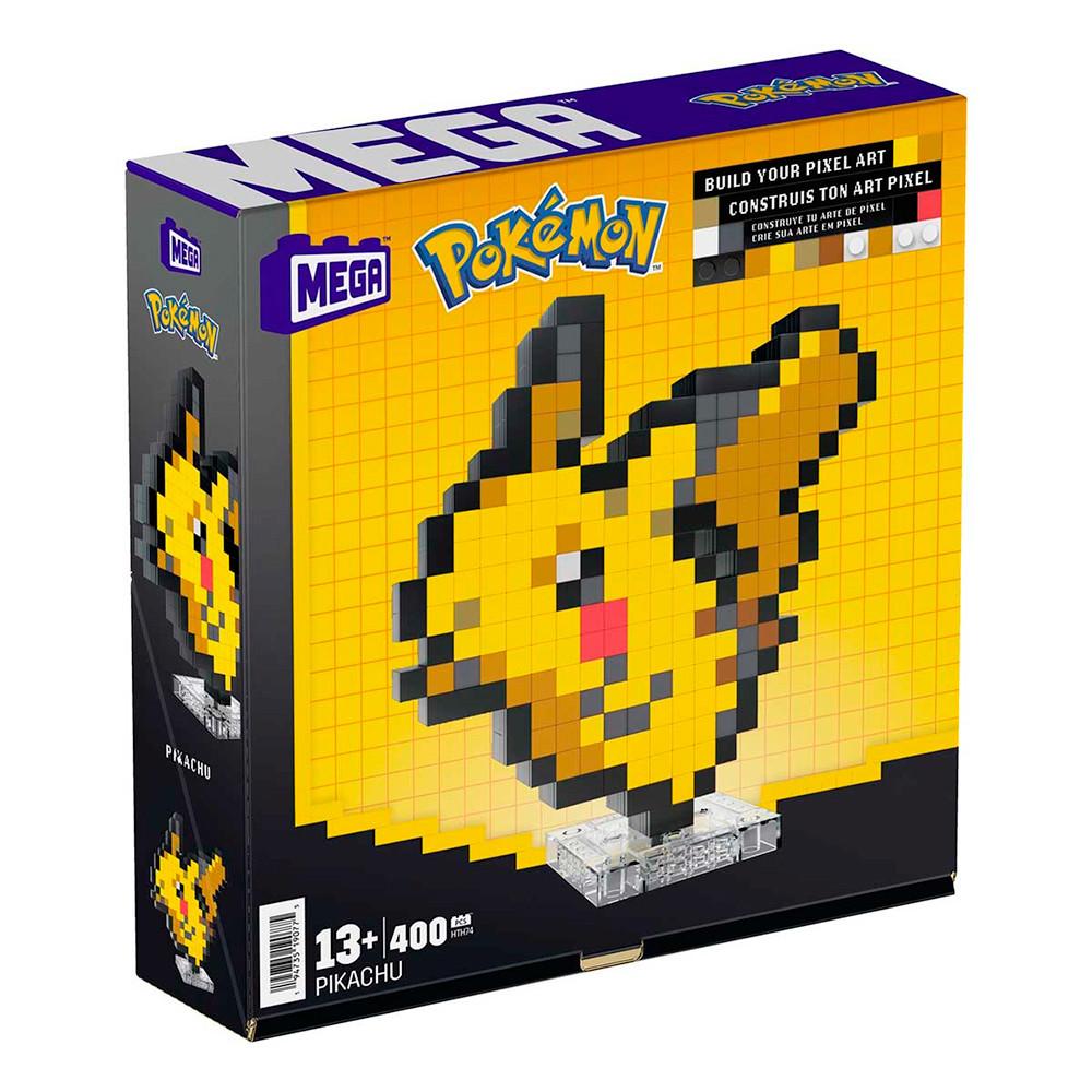 Jogo de Construção Pikachu Pixel Mega Pokémon Art Mattel - 2
