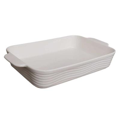 Travessa de Cerâmica Sandy Retangular 36cm Hauskraft
