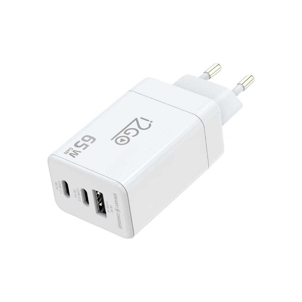 Carregador de Parede Ultra Rápido Power Delivery com 1 Saída USB-C 65W + 1 Saída USB-C 20W + 1 Saída USB-A 18W I2GO PRO - 4