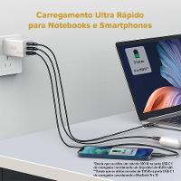 Carregador de Parede Ultra Rápido Power Delivery com 1 Saída USB-C 65W + 1 Saída USB-C 20W + 1 Saída USB-A 18W I2GO PRO - 7