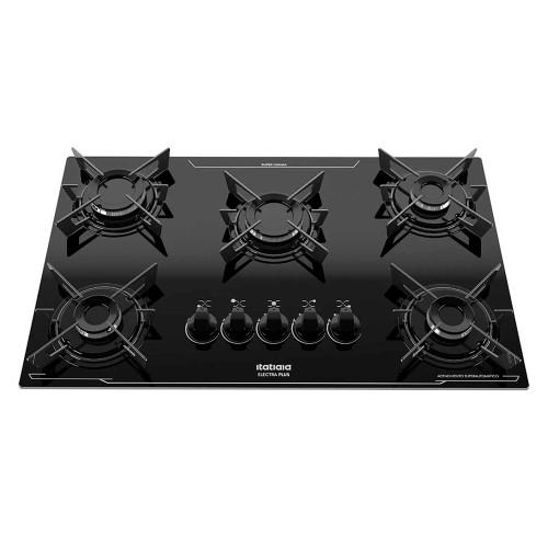 Cooktop 5 Bocas Electra Plus Mesa de Vidro Itatiaia - 1