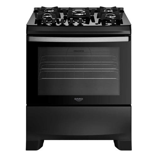 Fogão 5 Bocas com Mesa de Vidro e Tripla Chama Dako Supreme Glass - 1