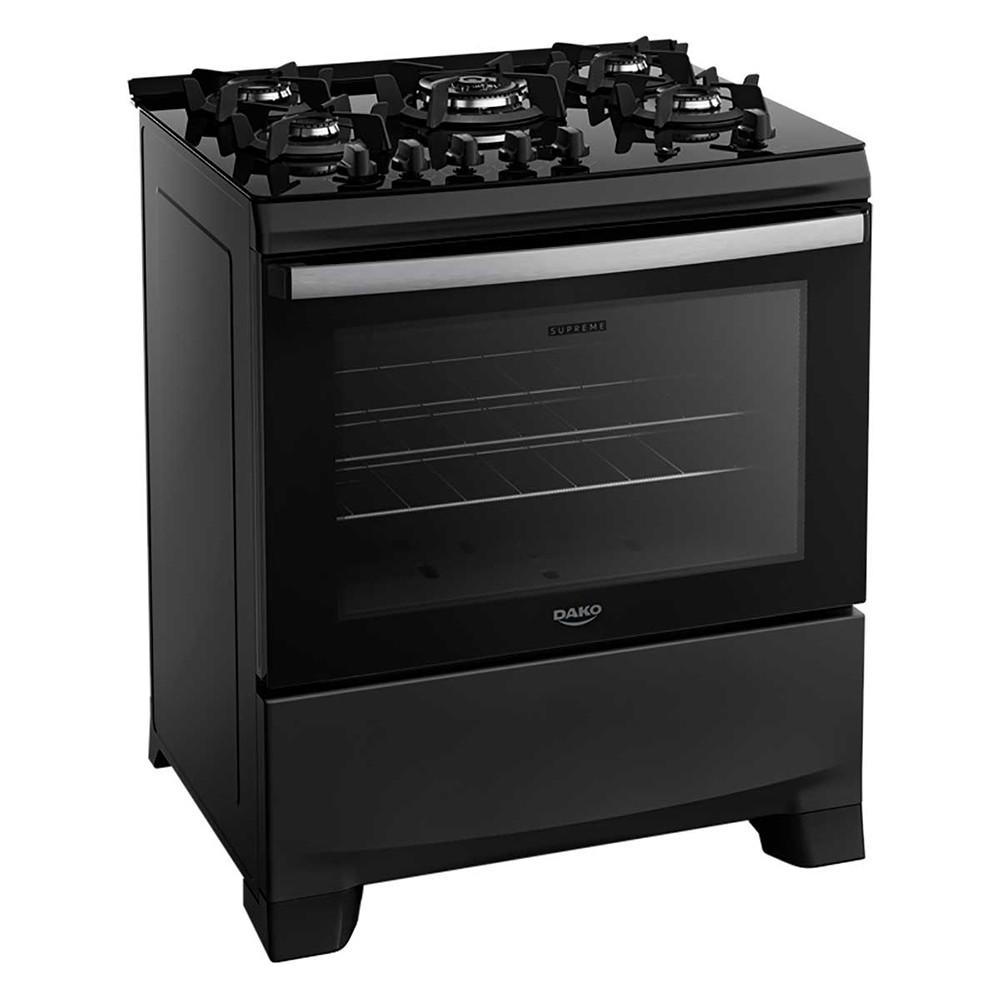 Fogão 5 Bocas com Mesa de Vidro e Tripla Chama Dako Supreme Glass - 2