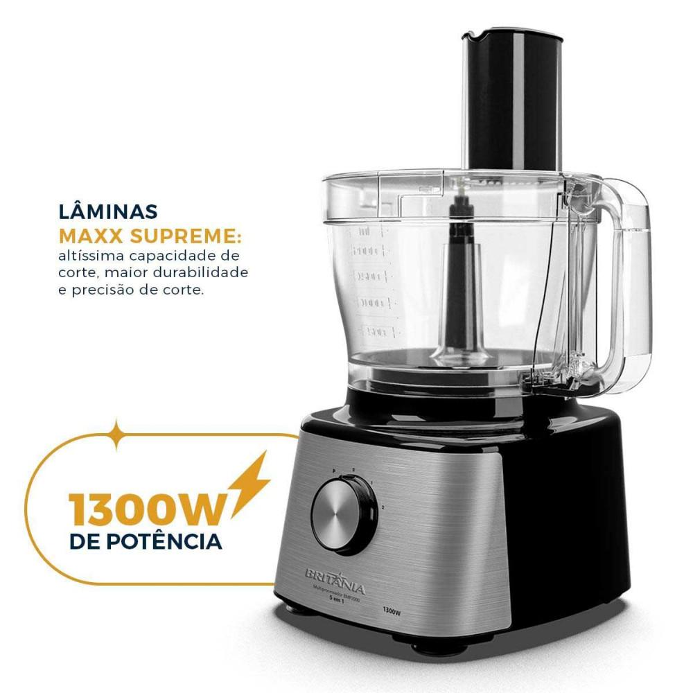 Multiprocessador Britânia 5 em 1 BMP2000 1300W 2 Velocidades - 8