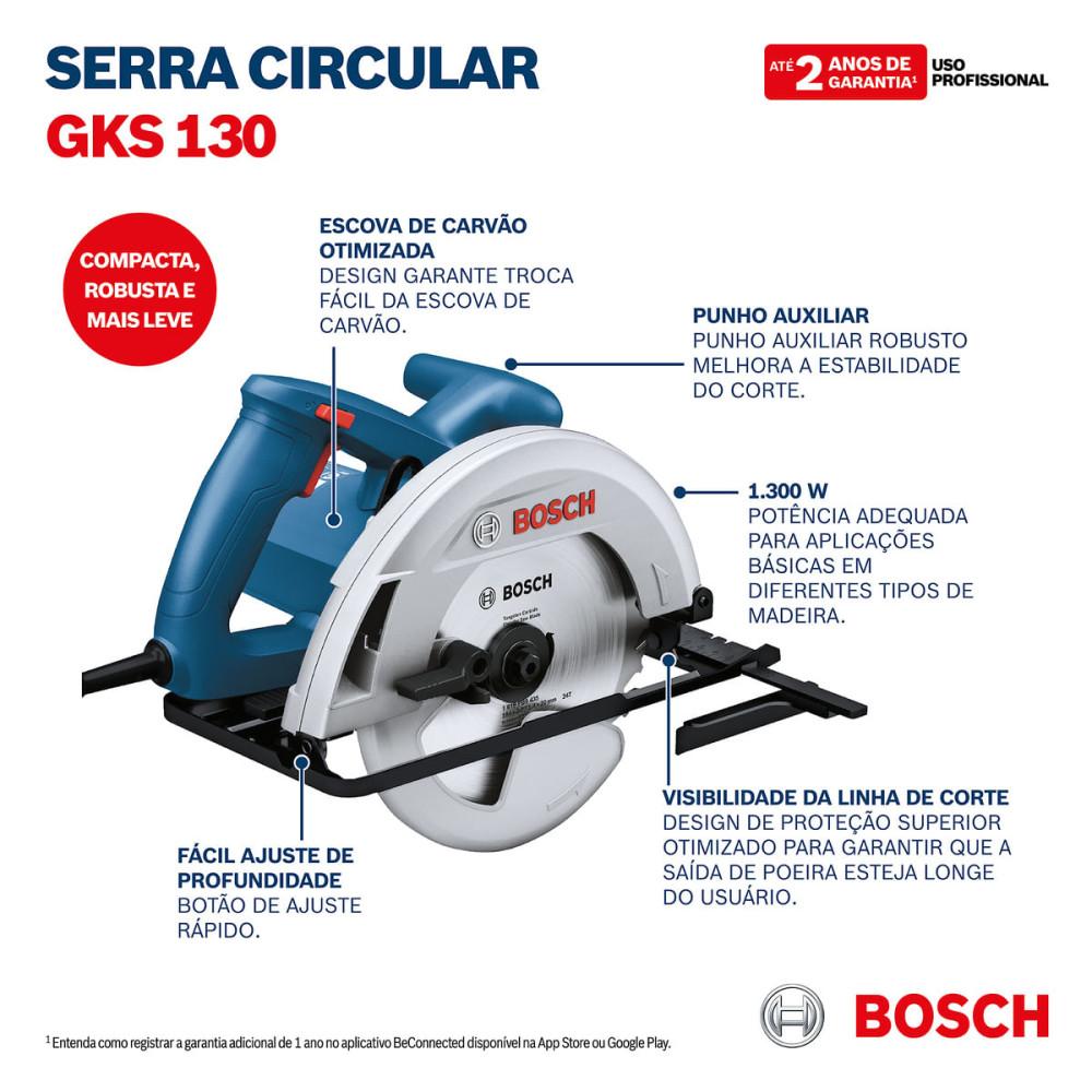 Serra Circular GKS 130 com Disco de Corte Bosch - 5