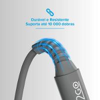 Cabo USB-C + USB-C 1,2M 3A Cinza i2GO - 3