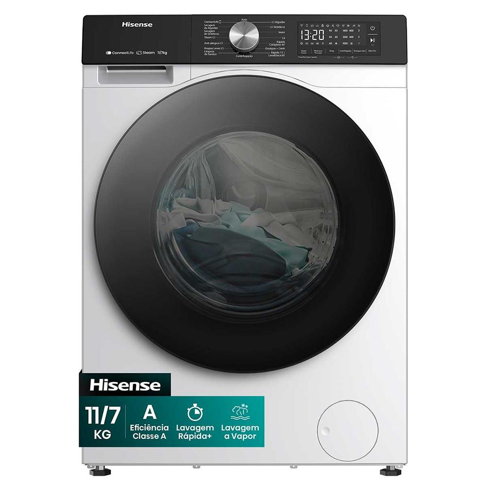 Lava e Seca WD3S1143BW 11kg com 11 Programas de Lavagem Steam Wi-Fi WD3S11 Hisense - 6
