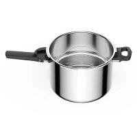 Panela de Pressão Inox Trendy Fechamento Externo Com Cesta De Vapor 6 Litros Rochedo - 6