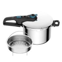Panela de Pressão Inox Trendy Fechamento Externo Com Cesta De Vapor 6 Litros Rochedo - 10
