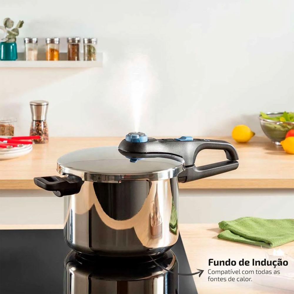 Panela de Pressão Inox Trendy Fechamento Externo 4L Rochedo - 3
