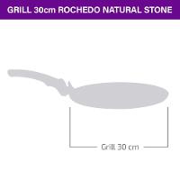 Grill Antiaderente Natural Stone Redondo 30cm Rochedo - 5