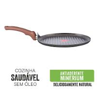 Grill Antiaderente Natural Stone Redondo 30cm Rochedo - 8