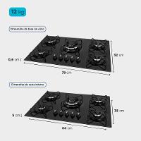 Cooktop 5 Bocas a Gás CTG-03 Mondial - 2