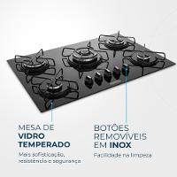 Cooktop 5 Bocas a Gás CTG-03 Mondial - 5