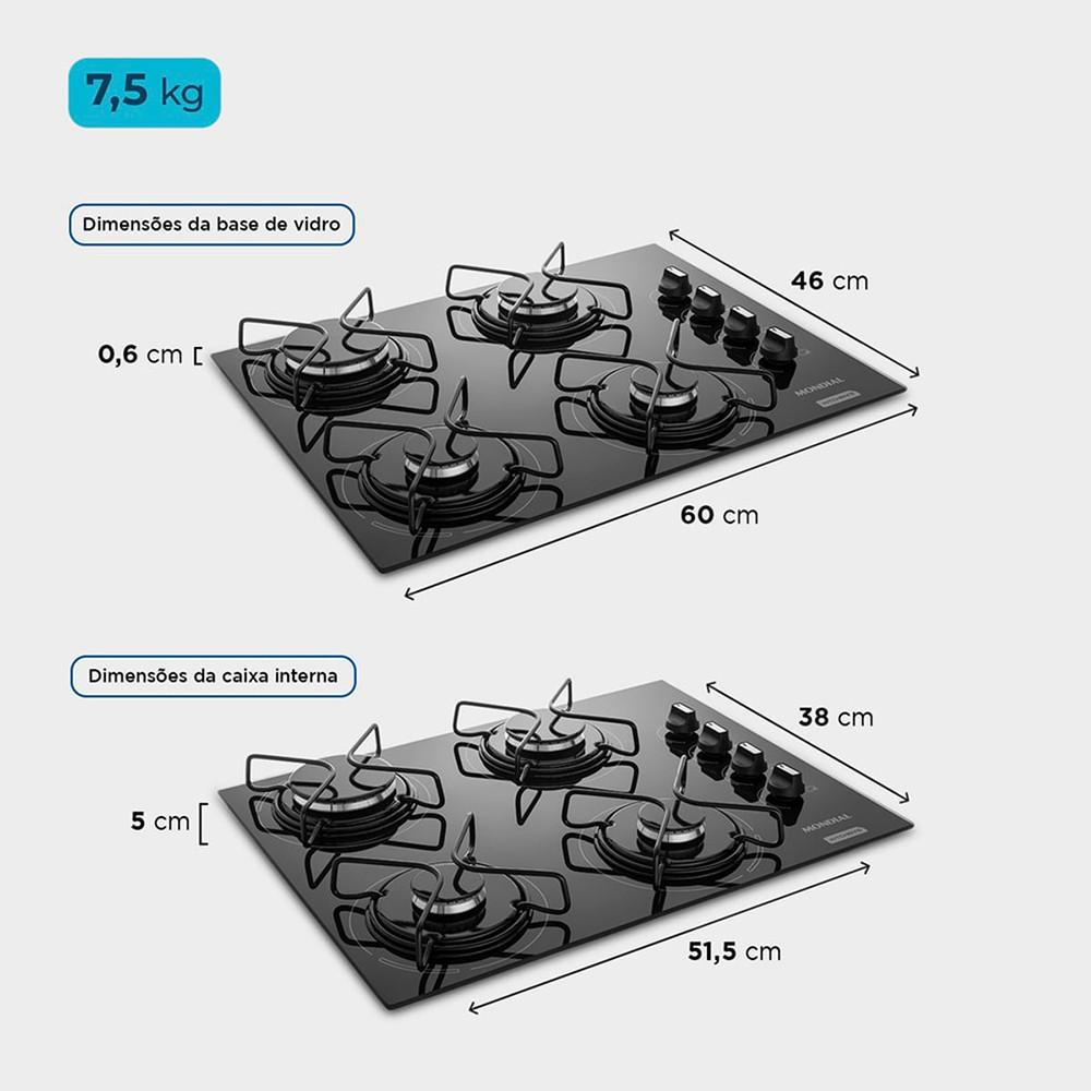 Cooktop 4 Bocas a Gás CTG-01 Mondial - 2