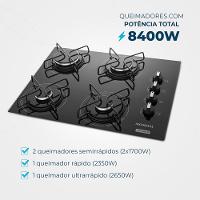 Cooktop 4 Bocas a Gás CTG-01 Mondial - 3