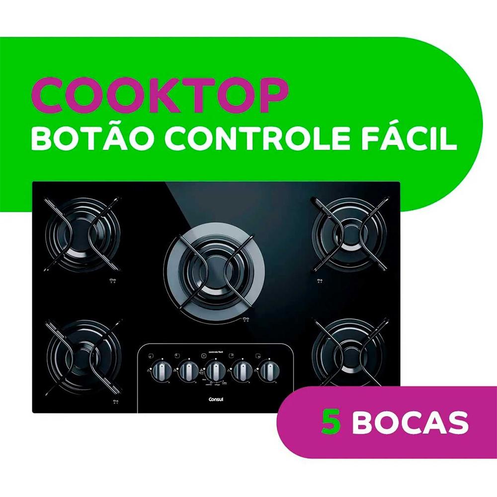 Geladeira Consul Frost Free Duplex 451L CRM53FK + Cooktop 5 Bocas Consul Facilite CD075 Acendimento Superautomático - 8