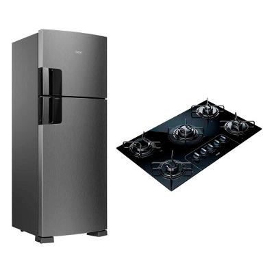 Geladeira Consul Frost Free Duplex 451L CRM53FK + Cooktop 5 Bocas Consul Facilite CD075 Acendimento Superautomático