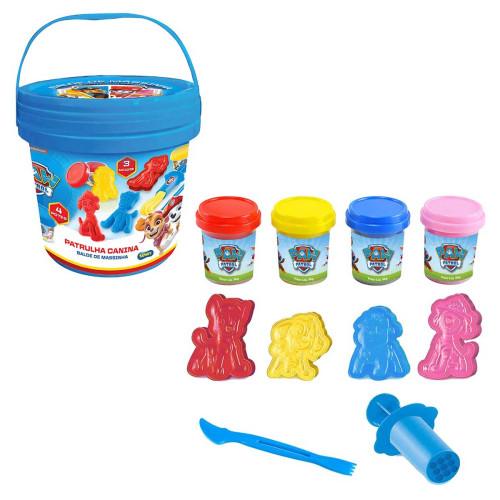Balde com 4 Potes de Massinha e Acessórios Patrulha Canina Sunny - 1