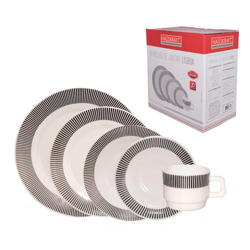 Aparelho de Jantar Opal Lisboa 20 Peças Hauskraft - 1