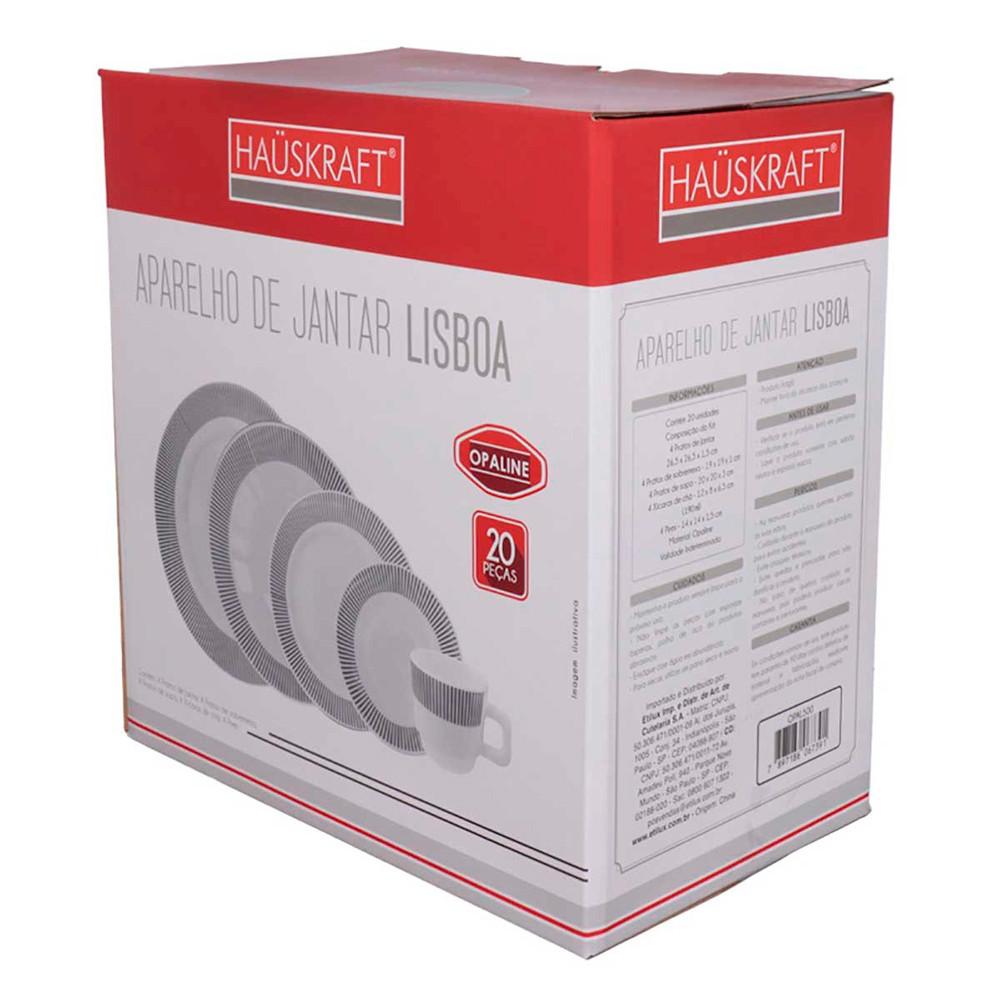 Aparelho de Jantar Opal Lisboa 20 Peças Hauskraft - 4