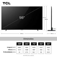 Smart TV TCL 98 Polegadas 98C6K 4K UHD QD-Mini Led Google Tv HDR 10+