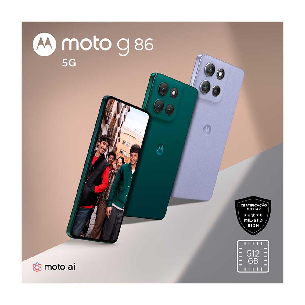 Smartphone Motorola Moto G86 5G 512GB 24GB (8GB RAM+16GB Ram Boost) Tela 1.5K pOLED 50MP Sony Câmera OIS Moto AI - 4