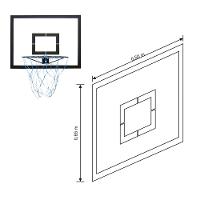 Tabela de Basquete Infantil KLOPF 1215 Compensado Naval 18cm - 3