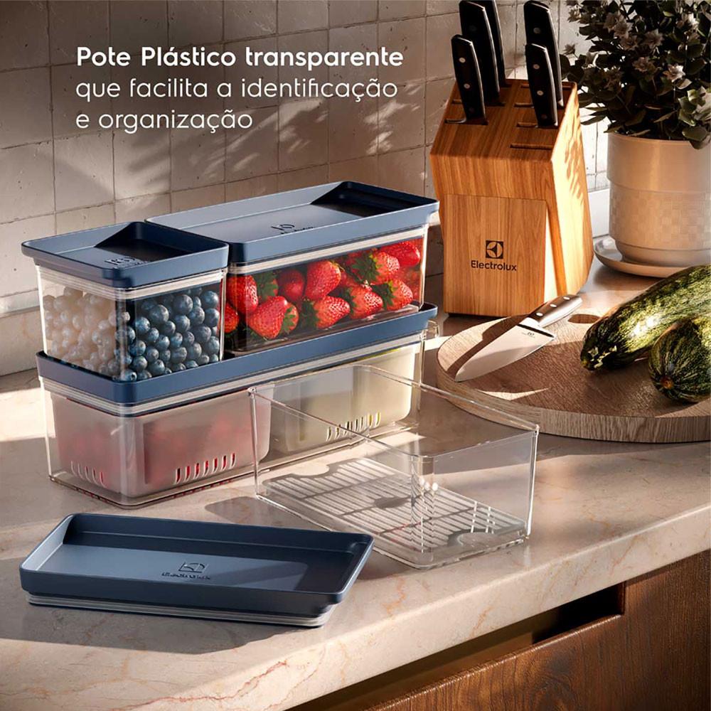 Conjunto de Organizadores de Geladeira Experience Empilhável 3 Unidades Electrolux - 5