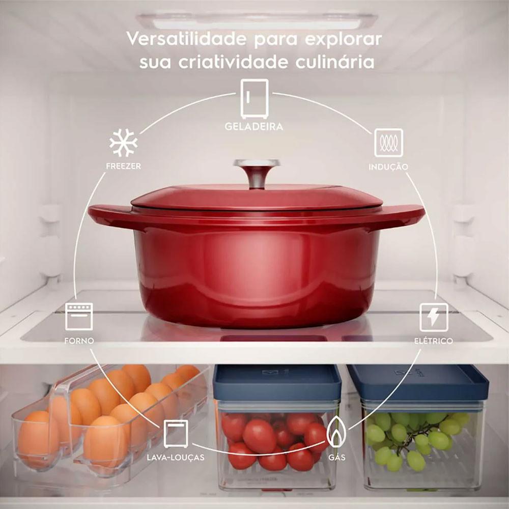 Panela de Ferro Fundido Esmaltado Caçarola Expert 24cm Electrolux - 7