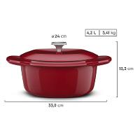 Panela de Ferro Fundido Esmaltado Caçarola Expert 24cm Electrolux - 3