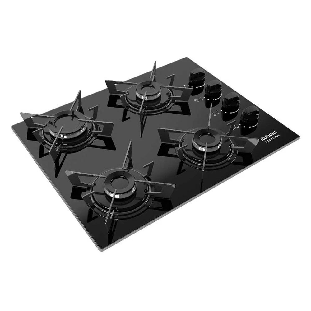 Cooktop 4 Bocas Electra Plus Preto Mesa De Vidro - 3