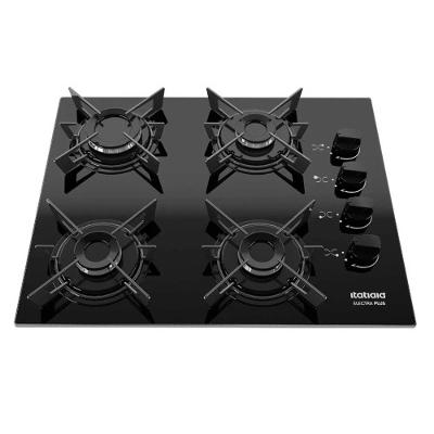 Cooktop 4 Bocas Electra Plus Preto Mesa De Vidro