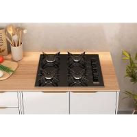 Cooktop 4 Bocas Electra Plus Preto Mesa De Vidro - 2