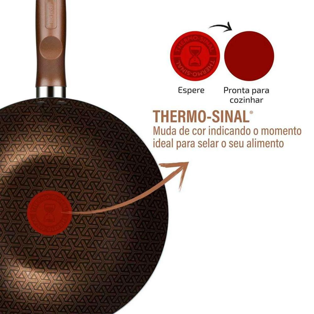 Frigideira Wok Expert Antiaderente Resist 5X 24cm Rochedo - 7