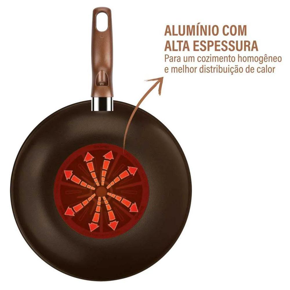 Frigideira Wok Expert Antiaderente Resist 5X 24cm Rochedo - 8