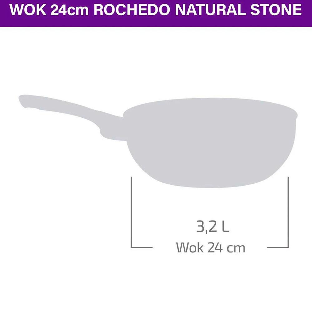 Frigideira Wok Natural Stone 24cm Rochedo - 3