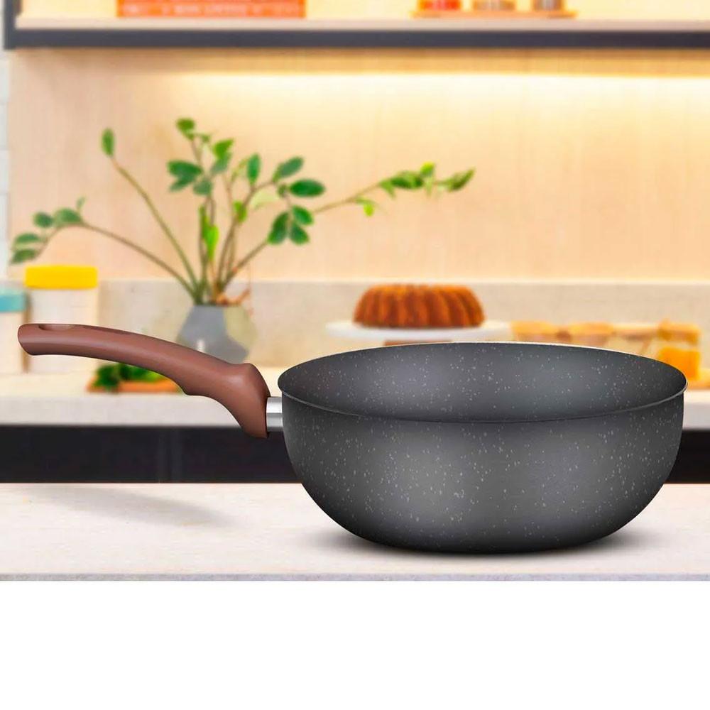 Frigideira Wok Natural Stone 24cm Rochedo - 7