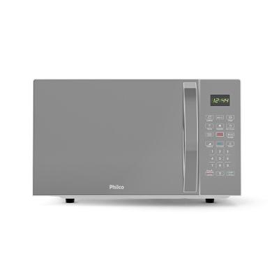 Microondas Philco 28L PMO30S Espelhado 1100w com Função Tira Odor e 6 Receitas Pré Programadas