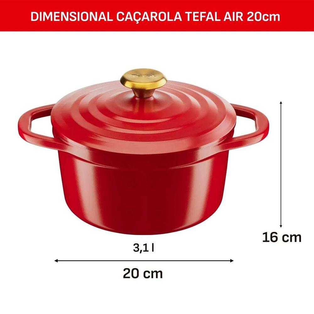 Caçarola Air Alumínio Fundido 20cm Tefal - 3