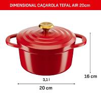 Caçarola Air Alumínio Fundido 20cm Tefal - 3