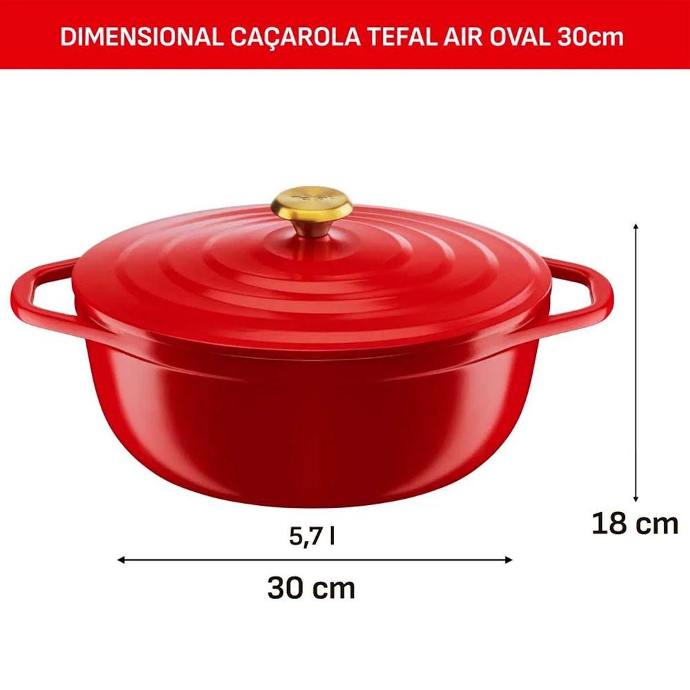 Caçarola Oval Air Alumínio Fundido 30cm Tefal - 3