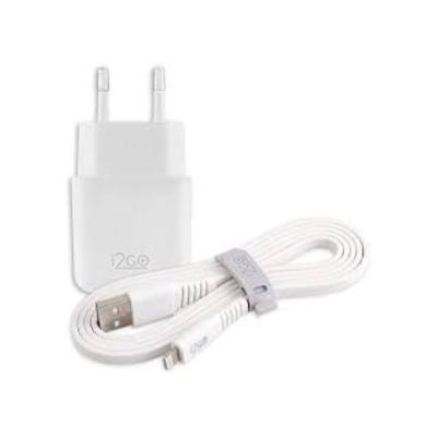 Kit Carregador Cabo e Tomada Iphone Branco i2Go 546