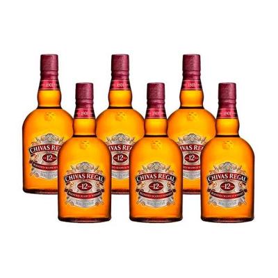 Whisky Escocês Chivas Regal 12 anos 1 Litro Caixa com 6 unidades