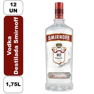 Vodka Destilada Garrafa 1,75L 12 Unidades Smirnoff